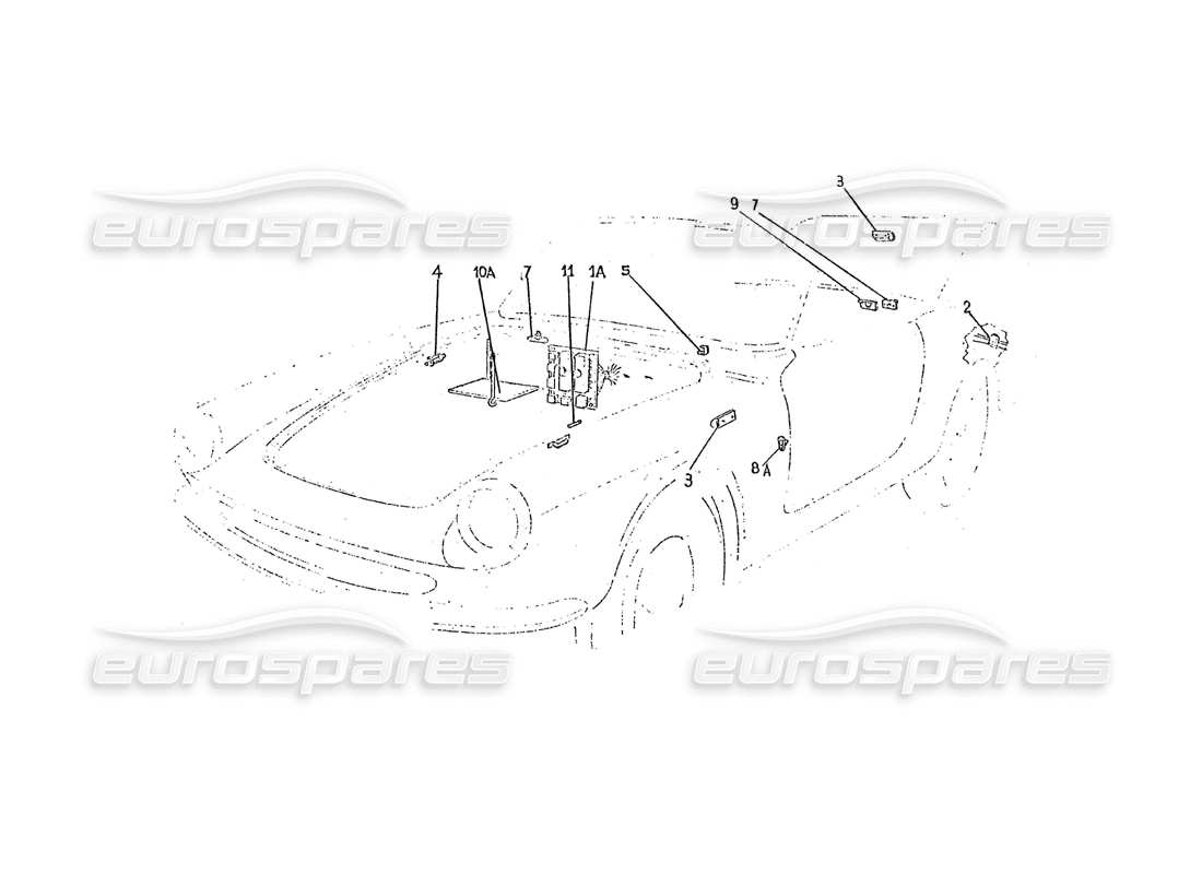 ferrari 275 (pininfarina coachwork) grupo de sistemas eléctricos diagrama de piezas