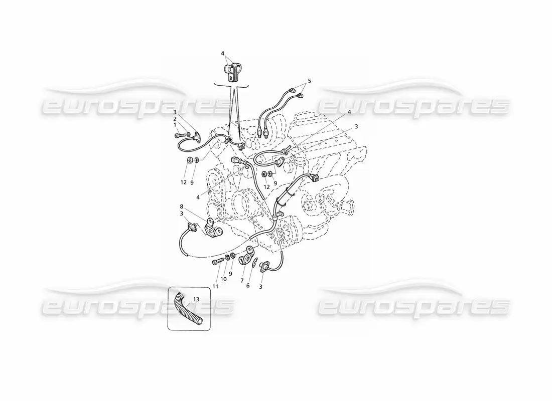maserati qtp v6 evoluzione sistema de encendido: sensores diagrama de piezas