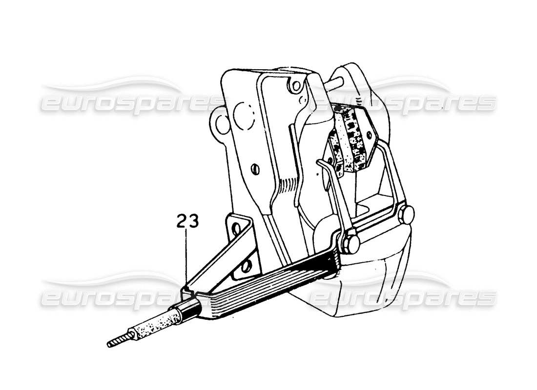 ferrari 275 gtb/gts 2 cam sistema de frenos - diagrama de piezas del freno de mano (rhd)