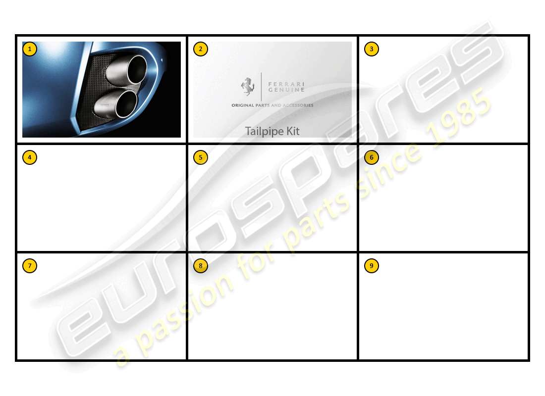 ferrari california (accessories) exterior - escape diagrama de piezas
