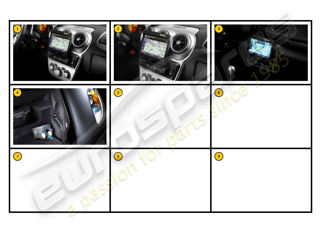 ferrari f430 spider (accessories) equipo: diagrama de piezas de entretenimiento en el automóvil