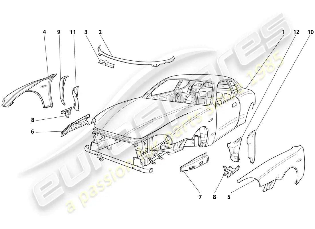 maserati trofeo sistema de elevación diagrama de piezas