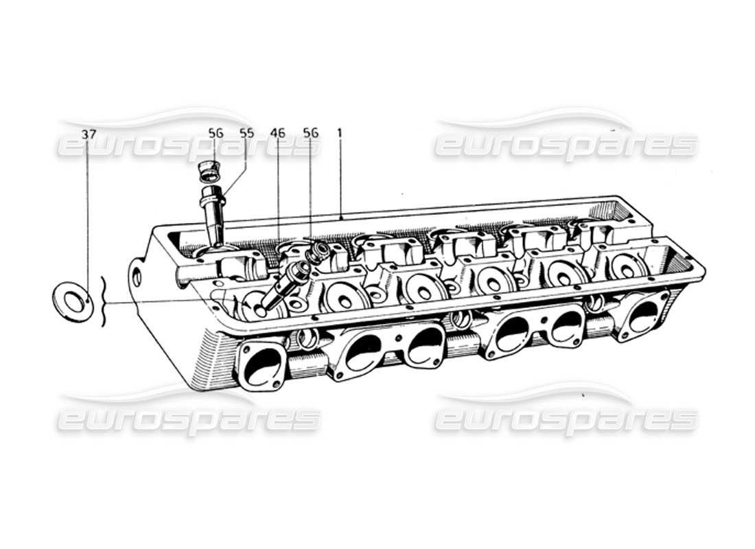 ferrari 275 gtb/gts 2 cam culatas (modelos lhd) diagrama de piezas