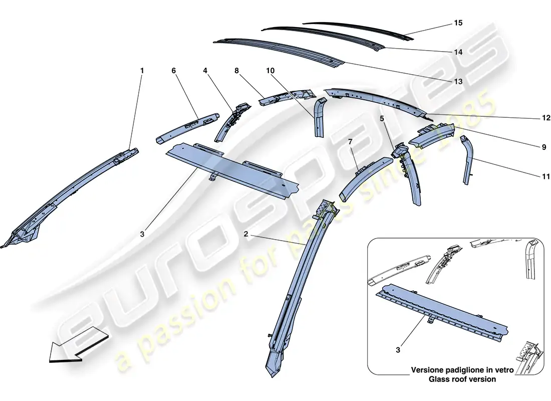 ferrari ff (europe) invernadero diagrama de piezas