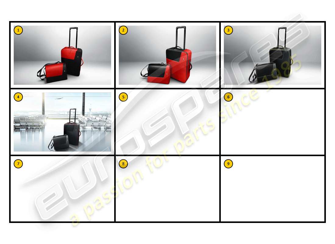 ferrari california (accessories) equipamiento - equipaje general diagrama de piezas