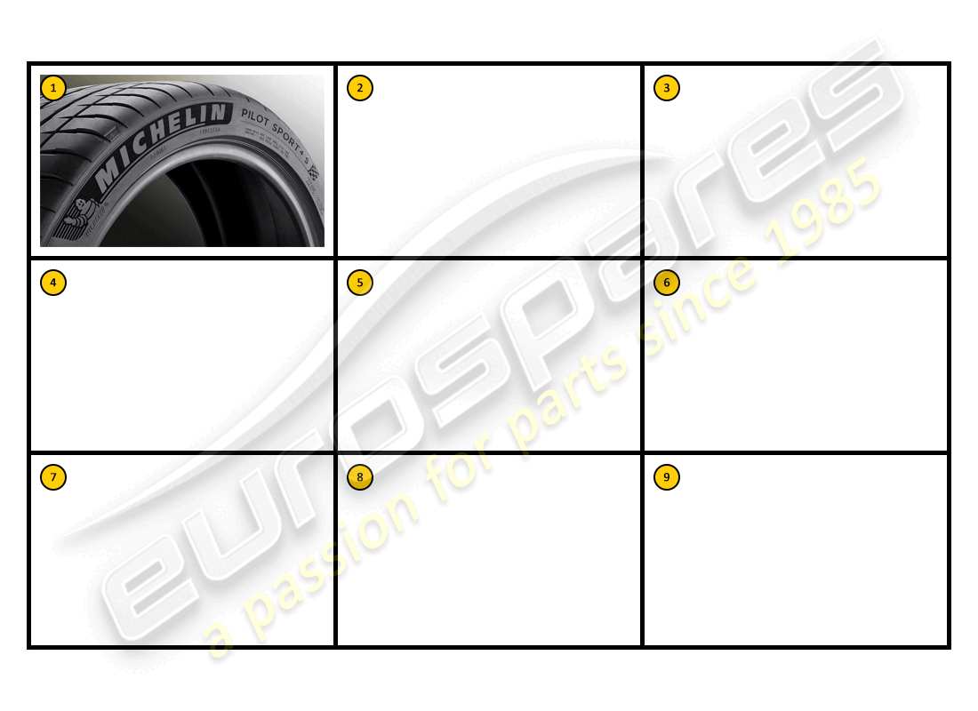 ferrari f430 spider (accessories) equipo - diagrama de piezas de neumáticos