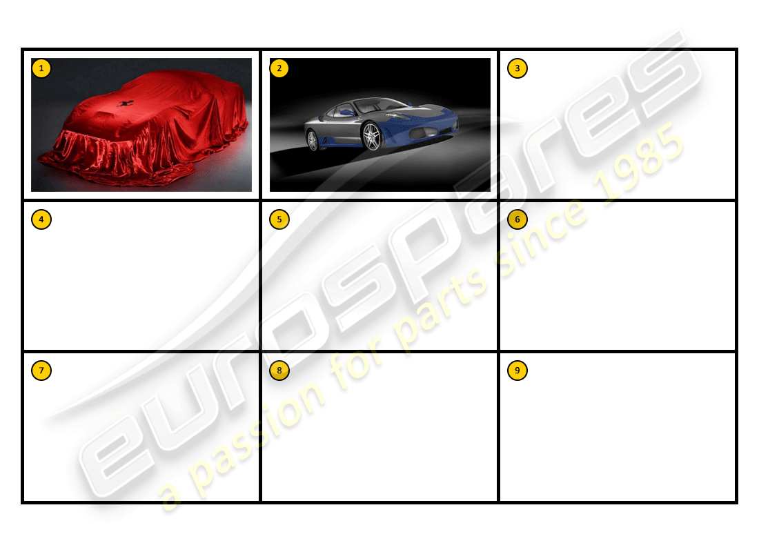 ferrari f430 spider (accessories) cuidado del automóvil - protección del vehículo diagrama de piezas