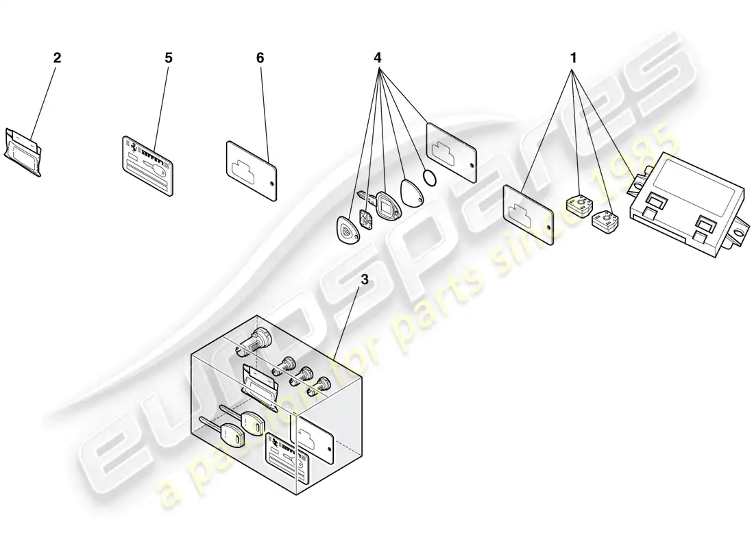 ferrari f430 spider (usa) kit inmovilizador diagrama de piezas