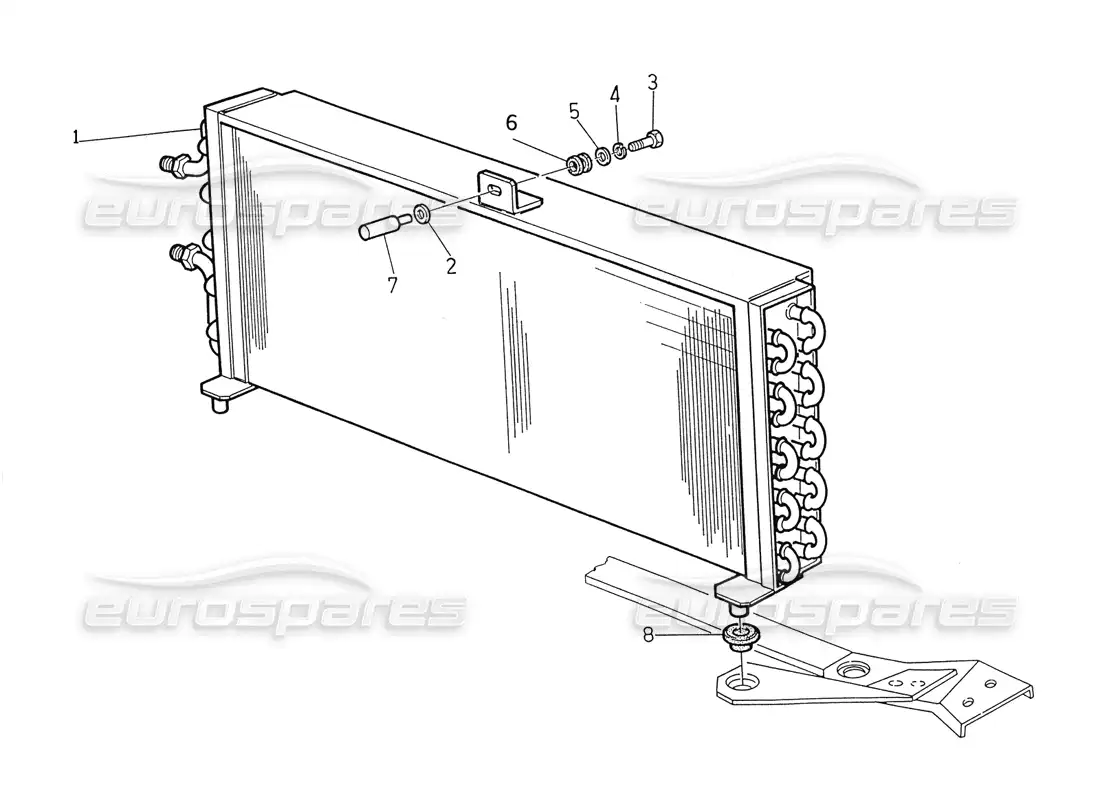 maserati biturbo spider condensador (después de modif.) diagrama de piezas