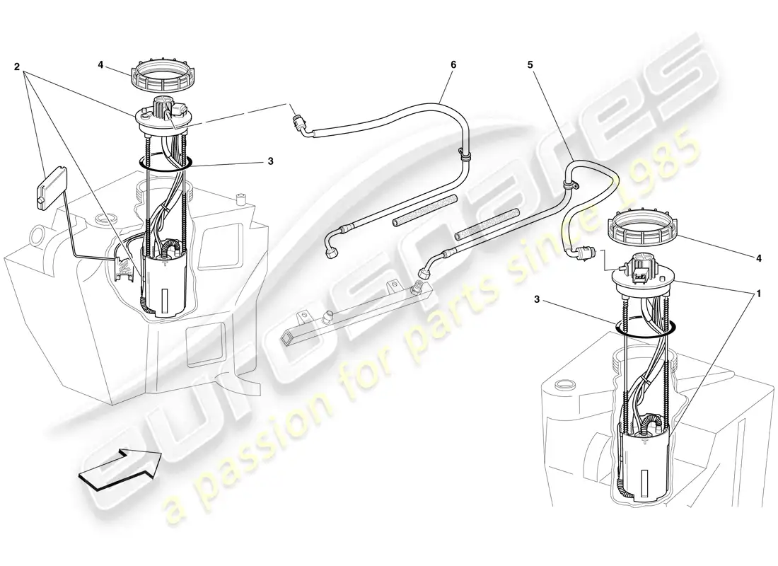 ferrari f430 scuderia spider 16m (usa) bombas y lineas de combustible diagrama de piezas