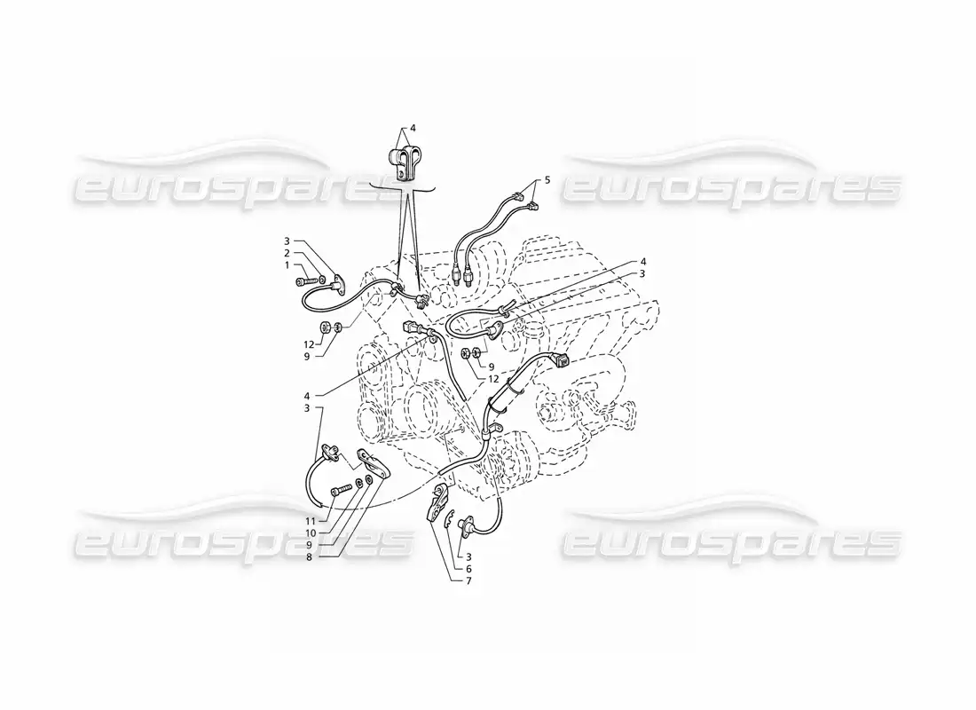 maserati qtp v6 (1996) sincronización del sistema de encendido: sensores diagrama de piezas
