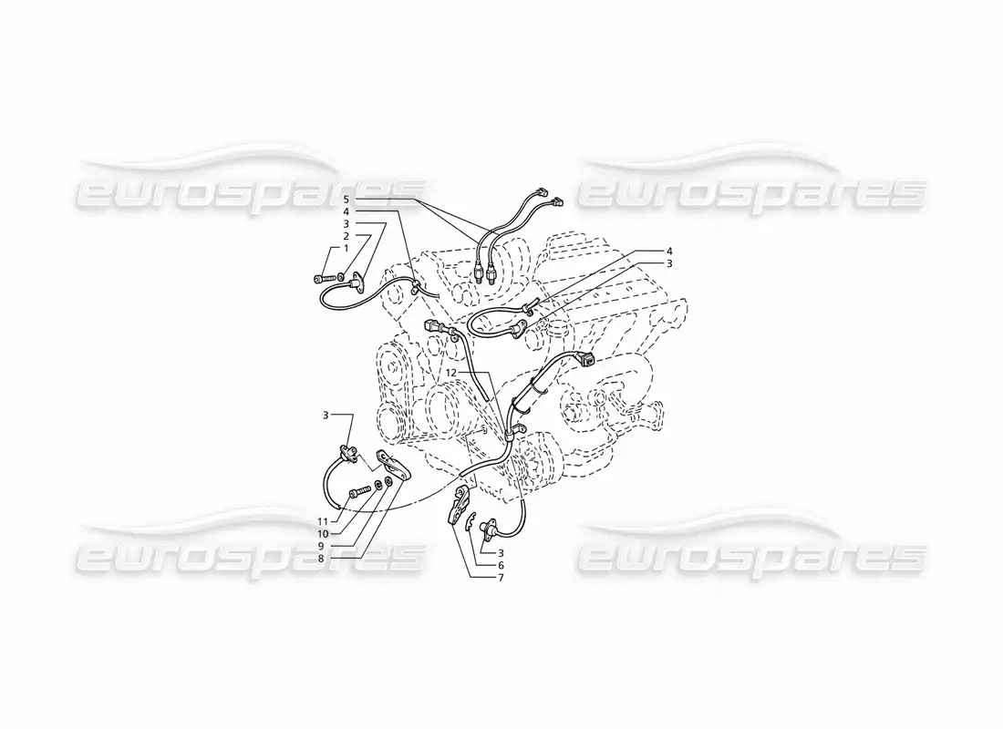 maserati ghibli 2.8 (abs) sincronización del sistema de encendido: sensores diagrama de piezas