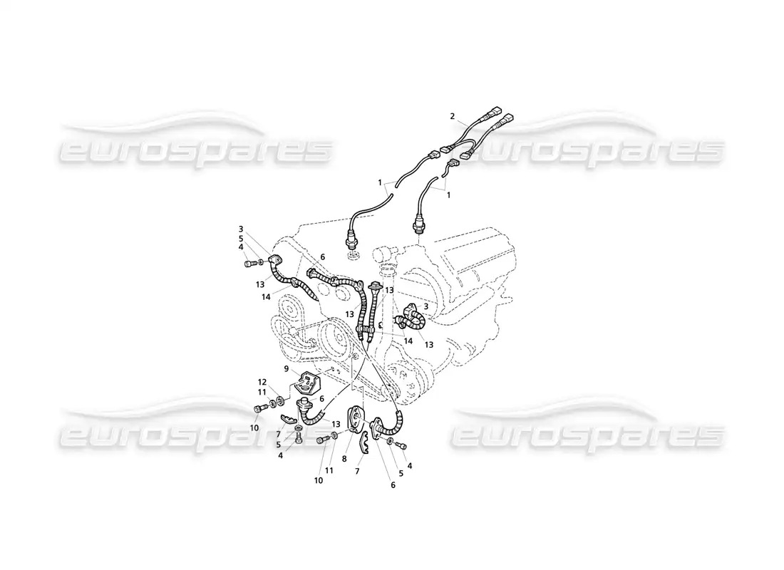 maserati qtp v8 evoluzione sistema de encendido: sensores diagrama de piezas