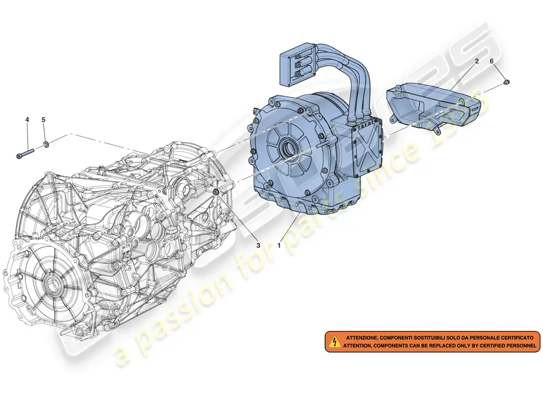 ferrari laferrari aperta (usa) motor eléctrico diagrama de piezas