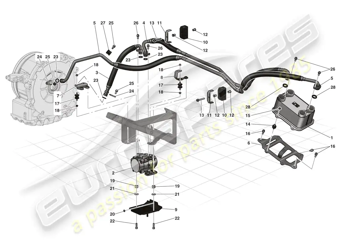 ferrari laferrari (usa) refrigeración de motores eléctricos diagrama de piezas
