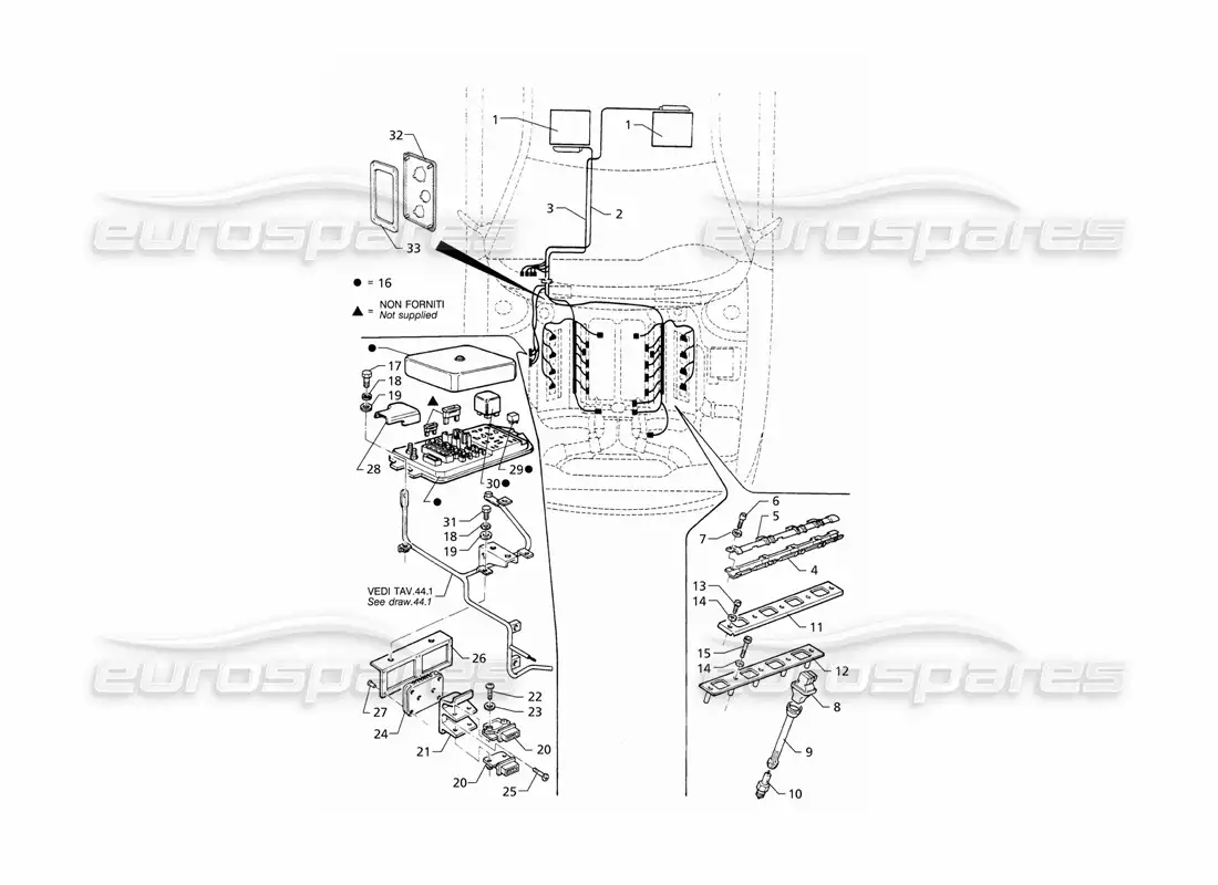 maserati qtp v8 (1998) sistema de encendido (lhd) diagrama de piezas