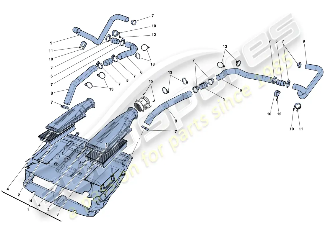 ferrari f12 berlinetta (europe) toma de aire diagrama de piezas