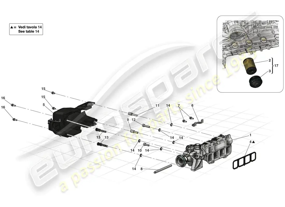 ferrari laferrari (usa) bomba de aceite diagrama de piezas
