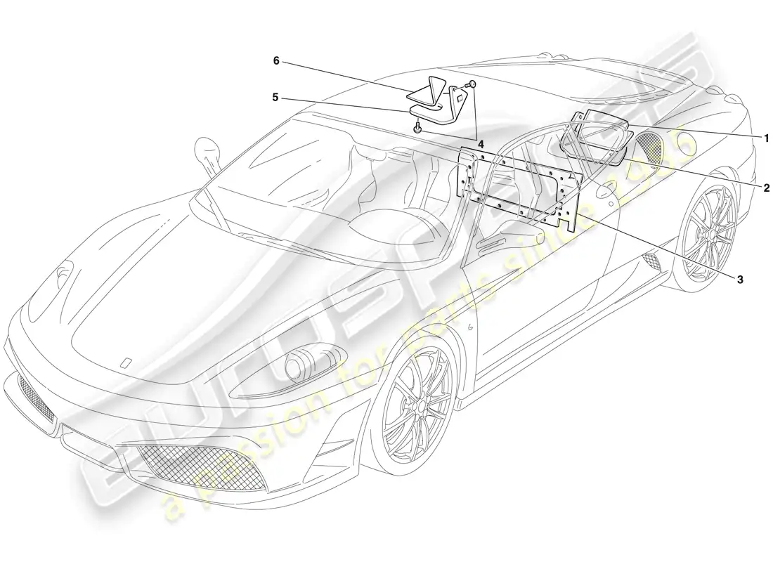 ferrari f430 scuderia (europe) aislamiento diagrama de piezas