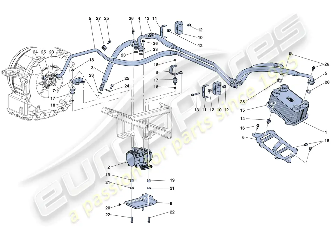 ferrari laferrari aperta (usa) refrigeración de motores eléctricos diagrama de piezas