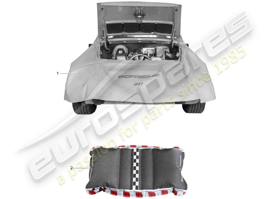 un diagrama de piezas del catálogo de piezas porsche 2009 (accessories)