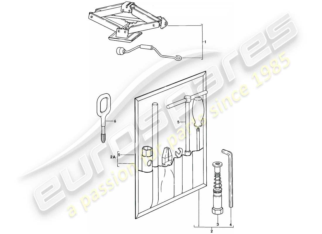 un diagrama de piezas del catálogo de piezas porsche 924