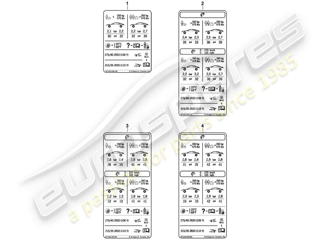 diagrama de pieza que contiene el número de pieza 971000287af