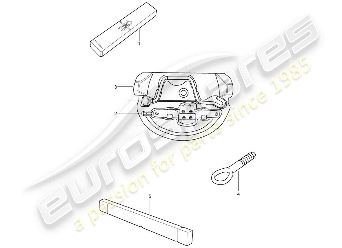un diagrama de piezas del catálogo de piezas porsche 2008 (987 cayman)