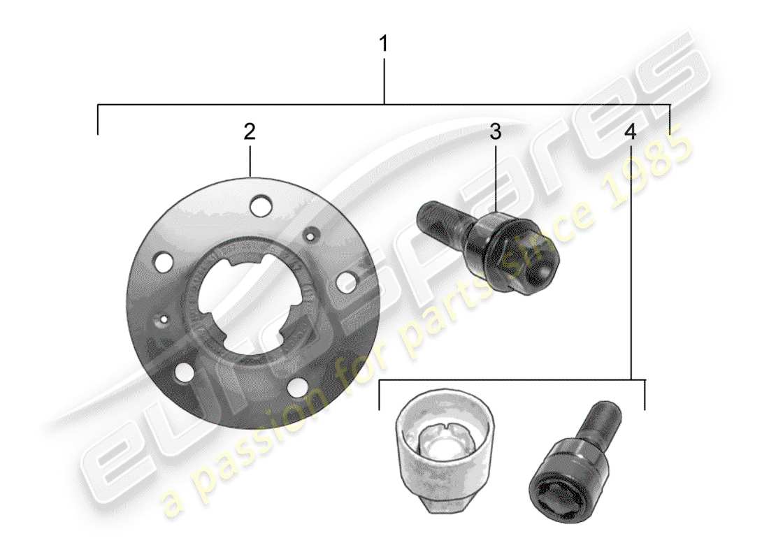 un diagrama de piezas del catálogo de piezas porsche 2006 (tequipment cayenne)
