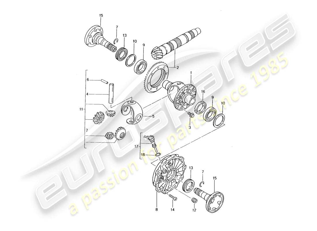 un diagrama de piezas del catálogo de piezas porsche 2001 (986 boxster)