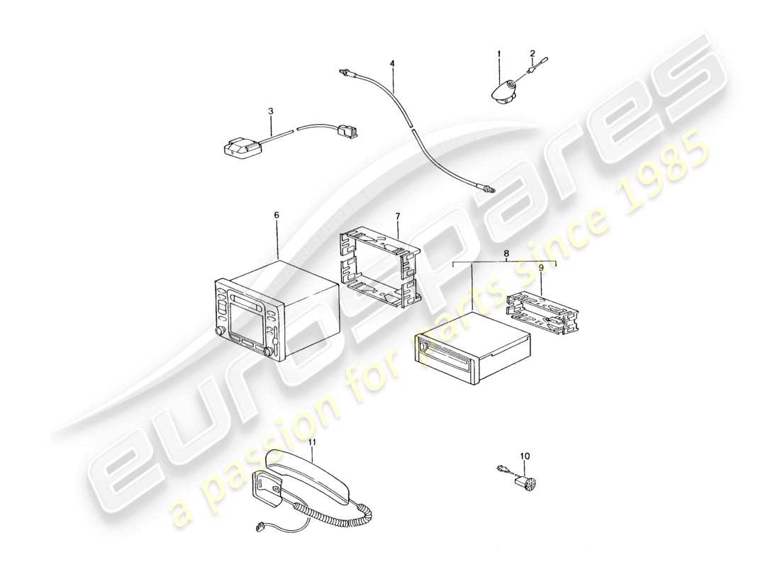 un diagrama de piezas del catálogo de piezas porsche 2003 (986 boxster)