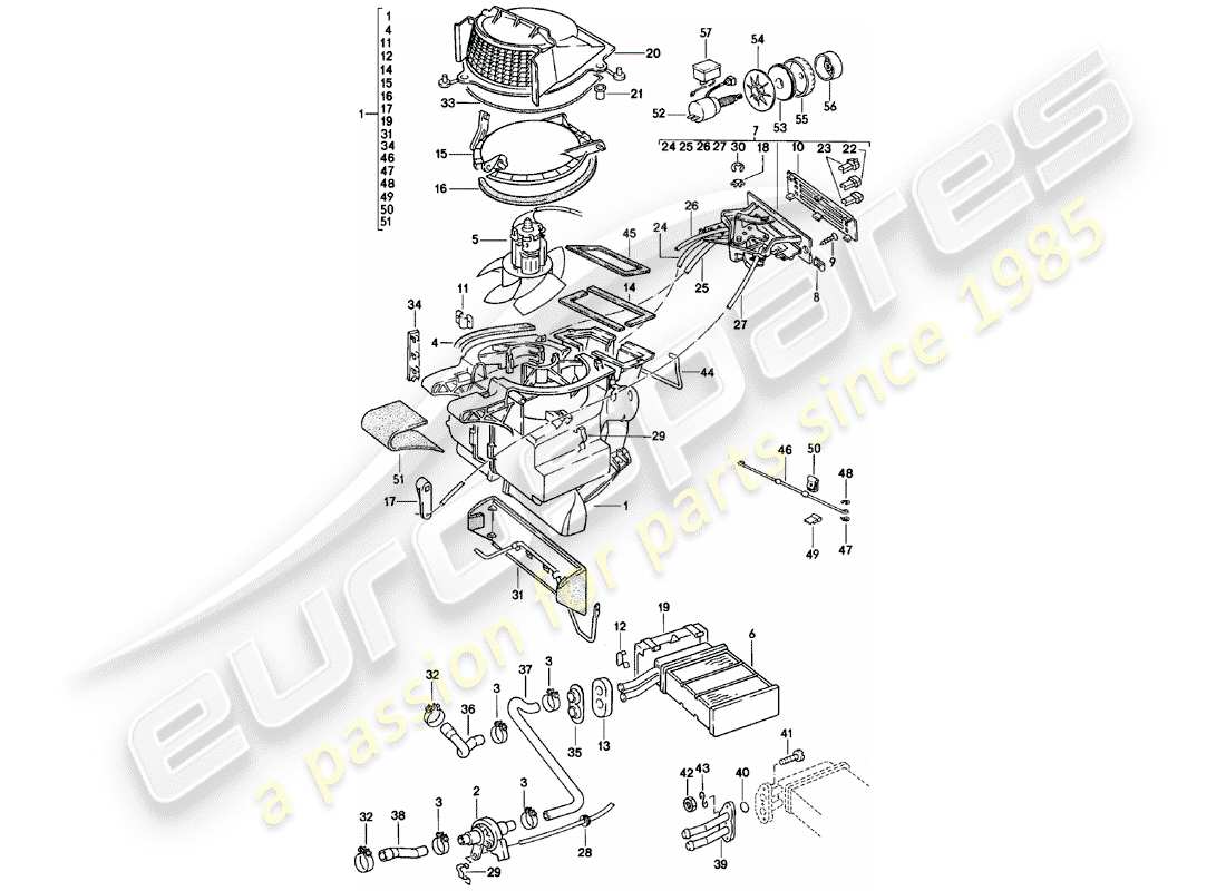 porsche 1981 (924) calentador - f >> 92-cn402 197 - f >> 93-cn100 305 - f >> 93-bn700 450 diagrama de piezas