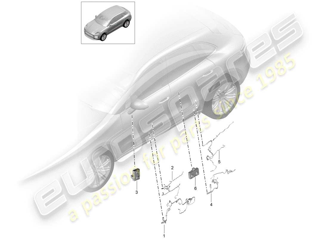 porsche 2019 (macan) aprovechar diagrama de piezas