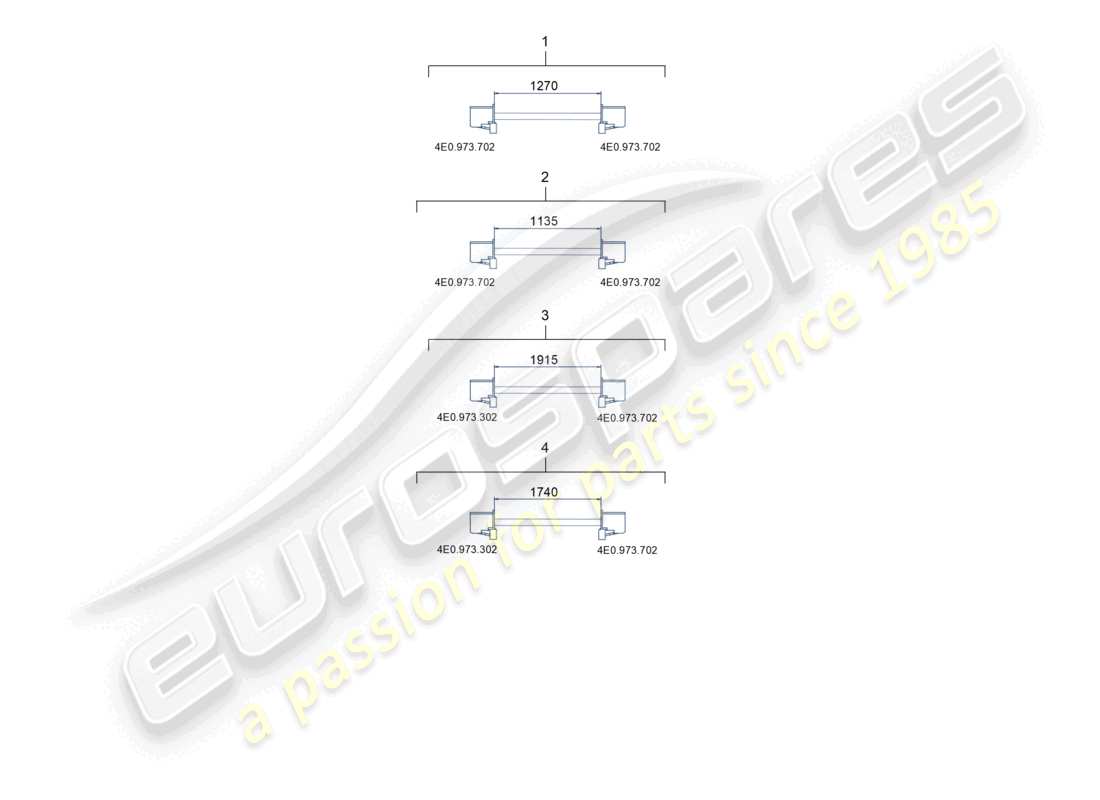 porsche 2018 (macan) diagrama de piezas del conductor de onda de fibra óptica de línea de conexión de un solo cable
