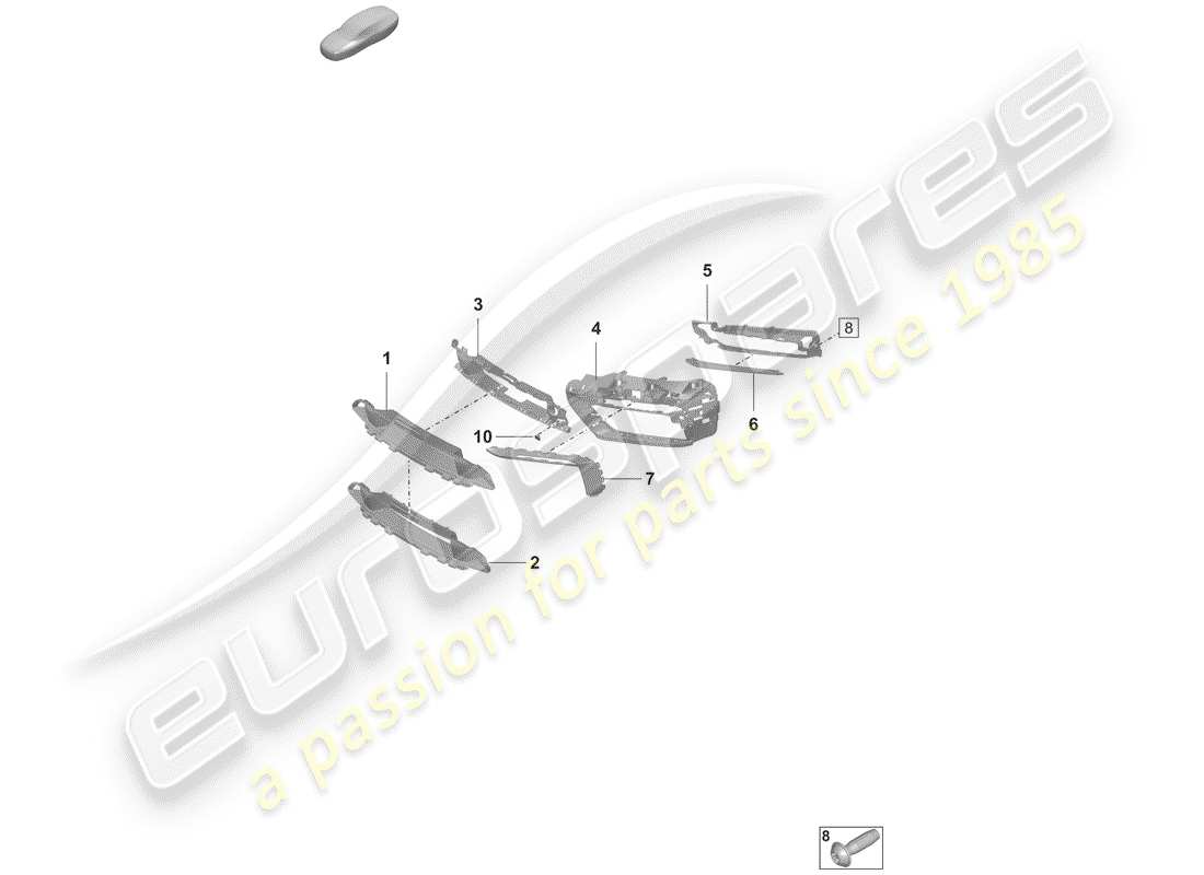 porsche 2020 (992-1) ducto de aire diagrama de piezas