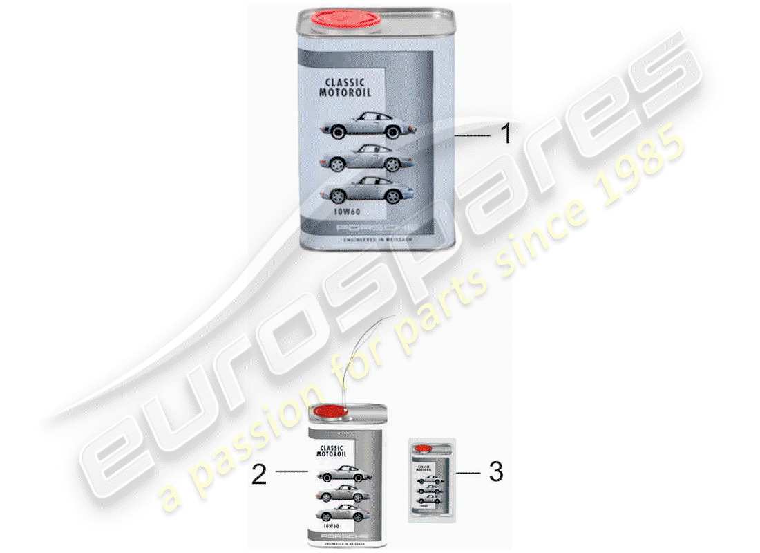 porsche 1998 (993) aceite de motor - porsche clásico 10w60 diagrama de piezas