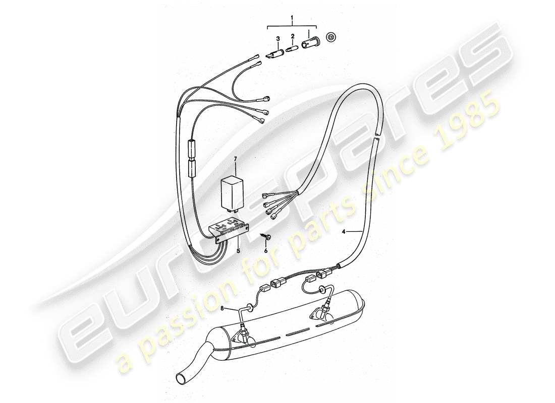 porsche 1977 (911 turbo) gases de escape - control de temperatura diagrama de piezas