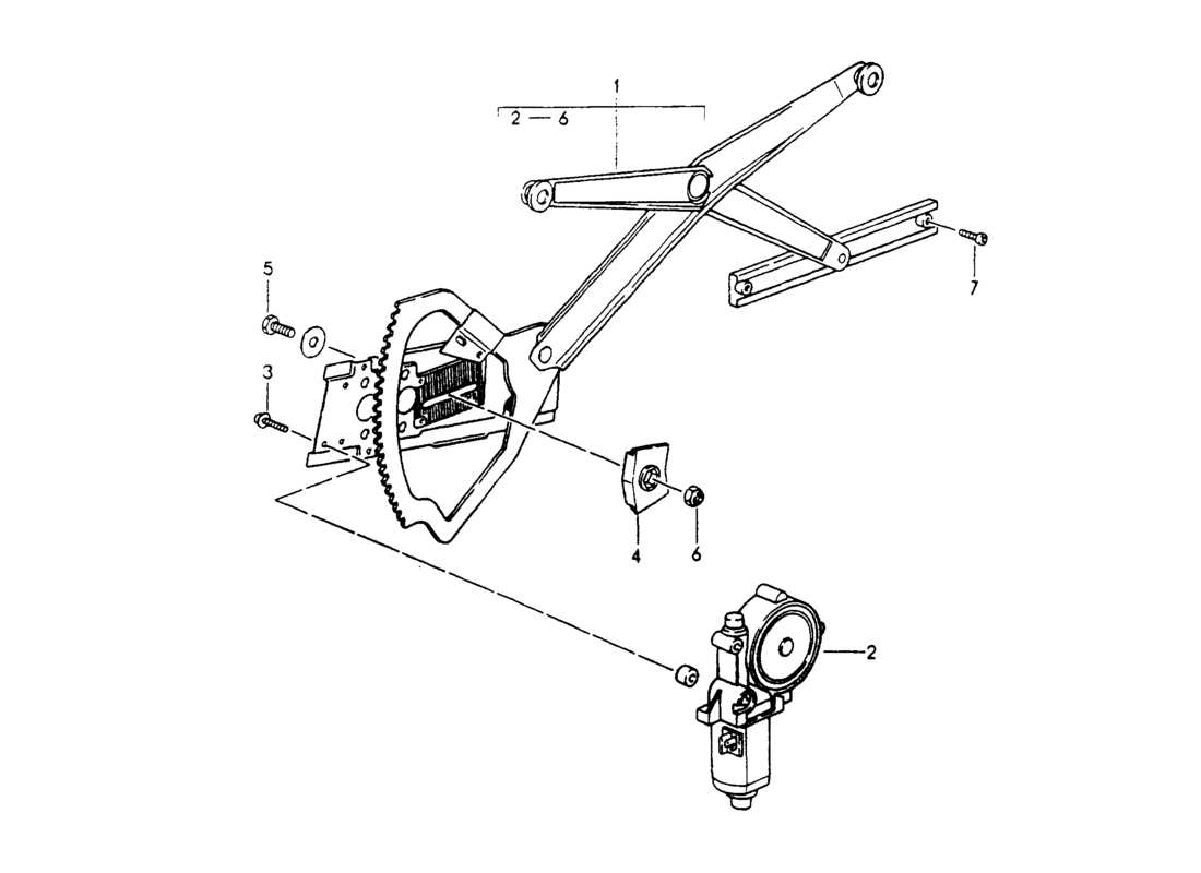 porsche 1994 (964) regulador de ventana - diagrama de piezas eléctrico