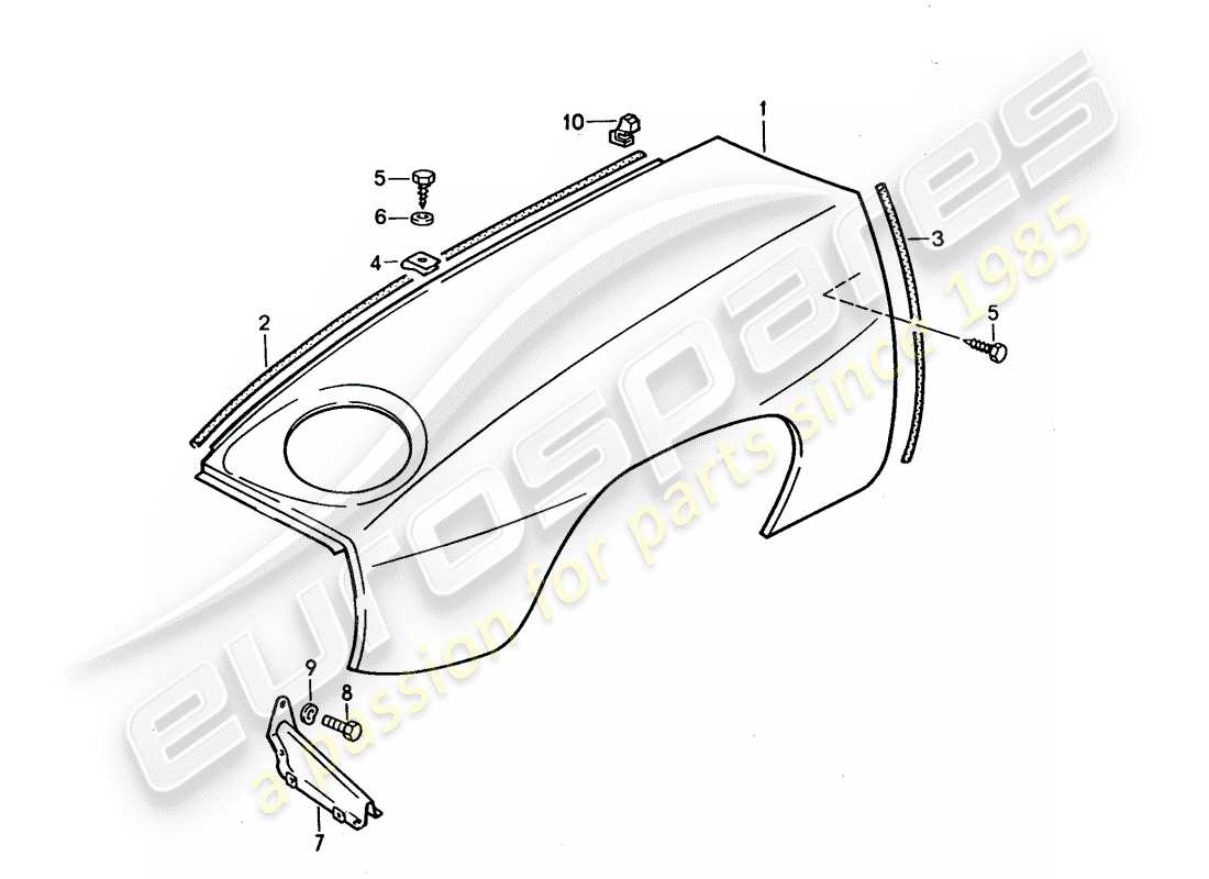 porsche 1992 (928) defensa diagrama de piezas