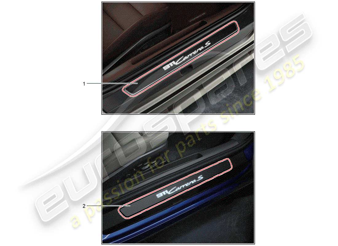 porsche 2017 (tequipment 98x/99x) placa de protección - panel de albergue diagrama de piezas