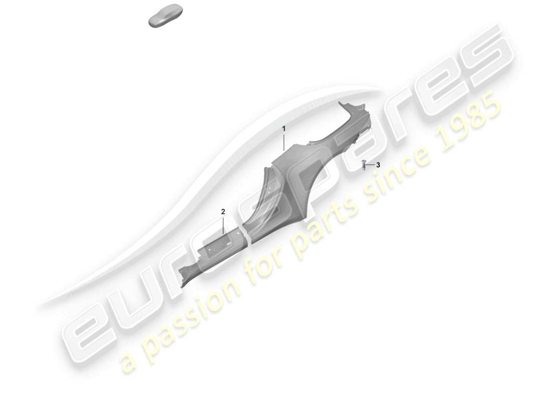 porsche 2019 (992-1) parte lateral targa diagrama de piezas