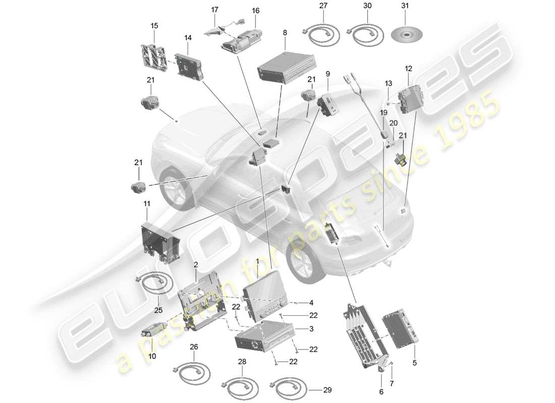 porsche 2017 (macan) mostrar diagrama de piezas