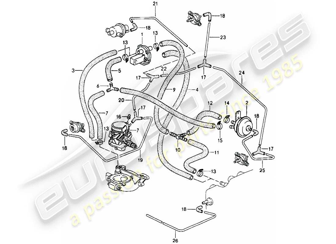 porsche 1986 (928) lh-jetronic - 2 - d - mj 1984>> diagrama de piezas
