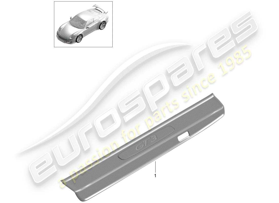 porsche 2015 (991-1 r/gt3/rs) placa de protección - panel de albergue diagrama de piezas
