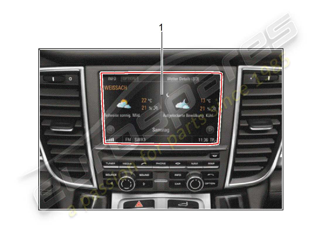 porsche 2015 (tequipment panamera) paquete de renovación diagrama de piezas