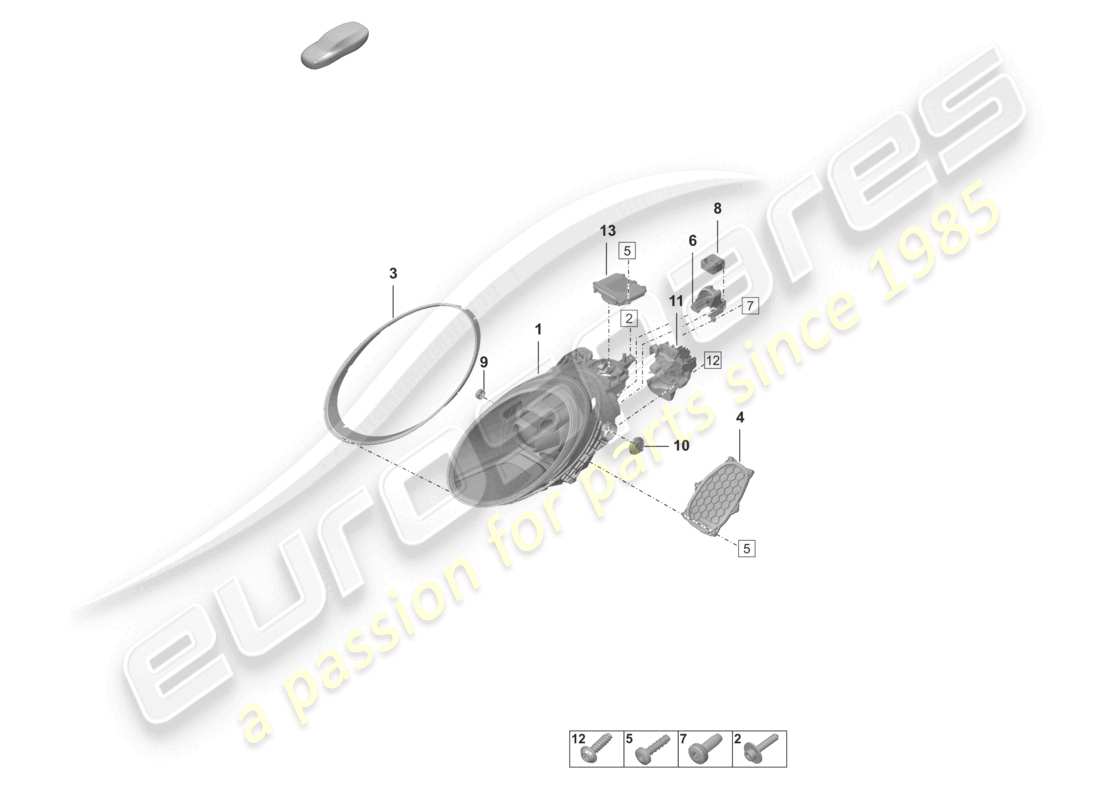 porsche 2020 (992-1) faro led pdls+ d - 08.07.2020>> diagrama de piezas