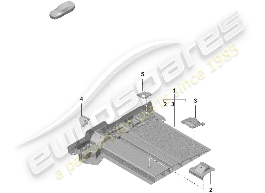 porsche 2019 (992-1) soporte del asiento diagrama de piezas