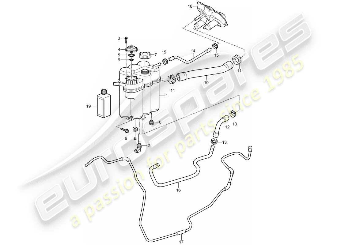 porsche 2006 (987 boxster) refrigeración por agua 4 diagrama de piezas