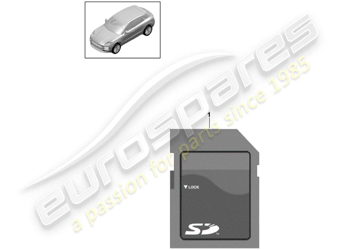 porsche 2019 (macan) tarjeta de memoria sd para actualización diagrama de piezas