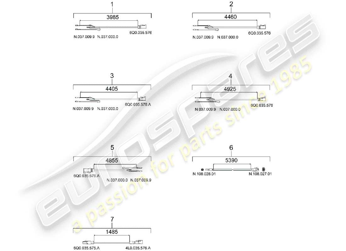 porsche 2019 (macan) línea de conexión diagrama de piezas